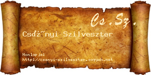 Csényi Szilveszter névjegykártya