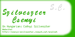 szilveszter csenyi business card