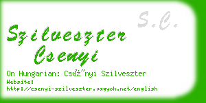 szilveszter csenyi business card